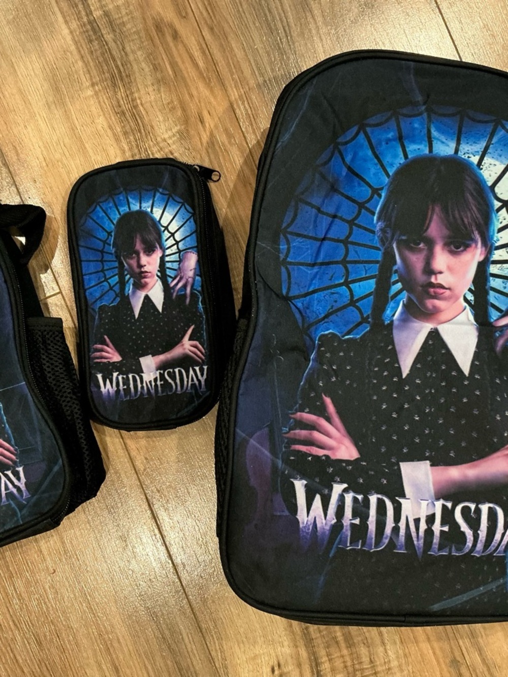 Wednesday Addams Backpack Lunch Bag Pencil Case 3Pc School Set New